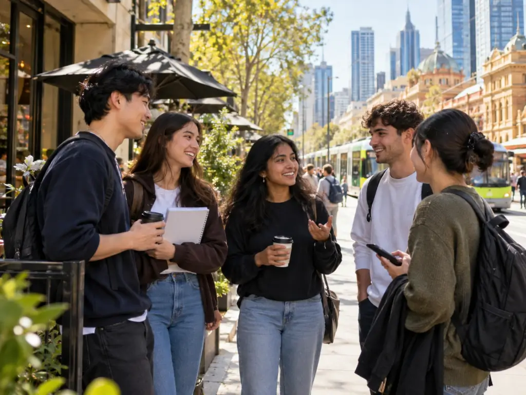 Estudiantes de inglés en Australia